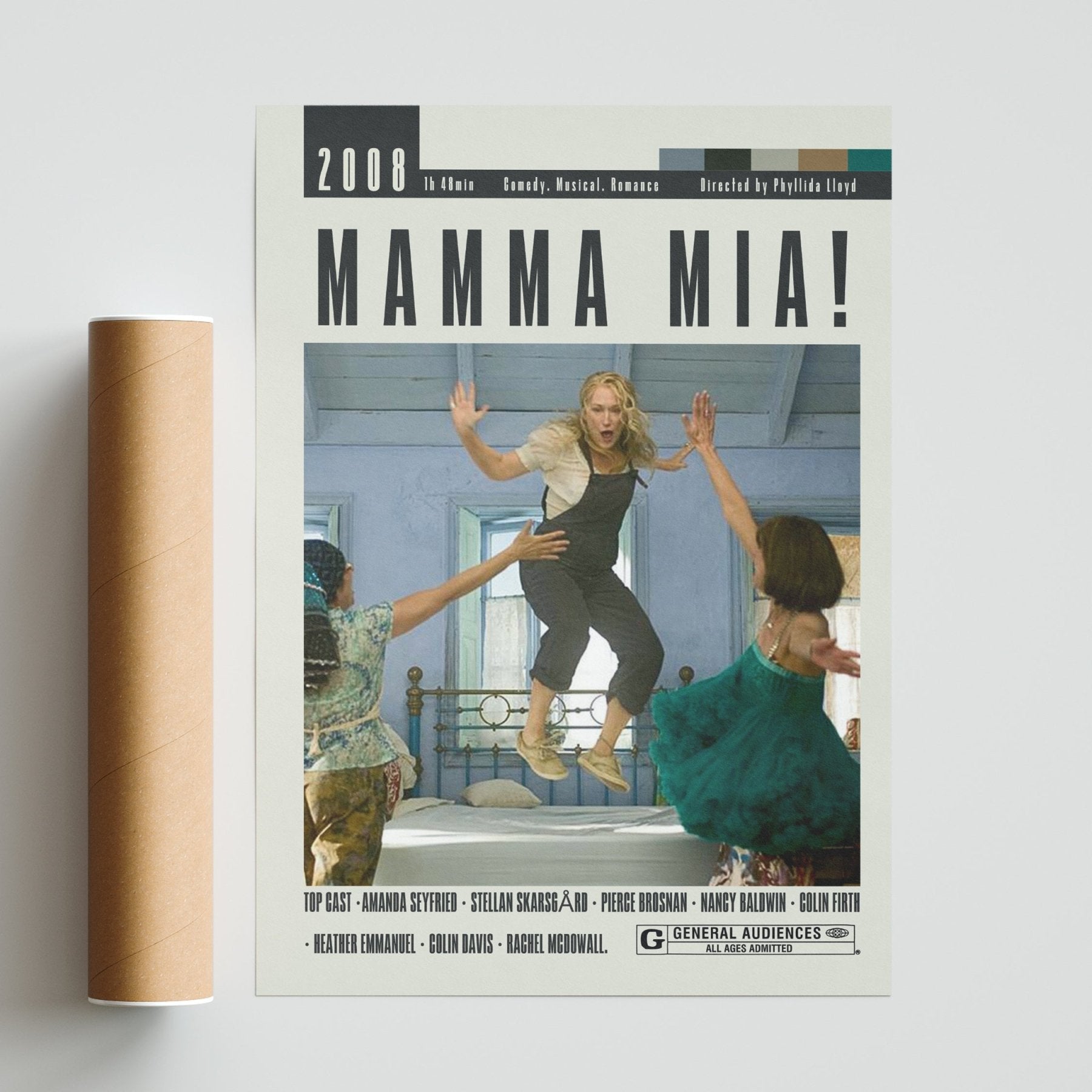 Mamma Mia! Poster | Phyllida Lloyd Movies - 98typesModern Minimal Movies