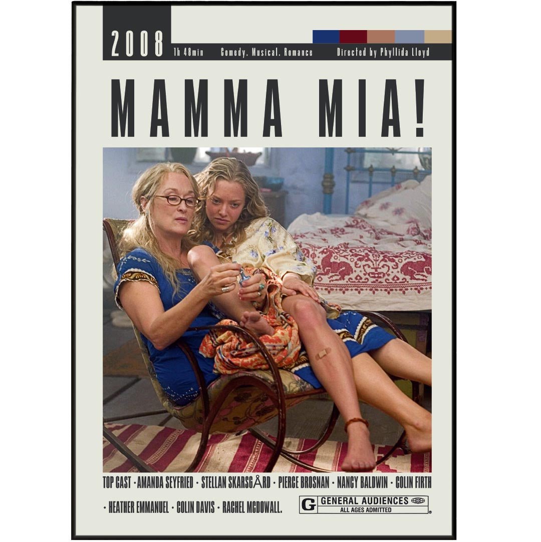 Mamma Mia! Poster | Phyllida Lloyd Movies - 98typesModern Minimal Movies