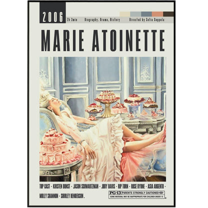 Marie Antoinette Poster | Sofia Coppola Movies - 98typesModern Minimal Movies