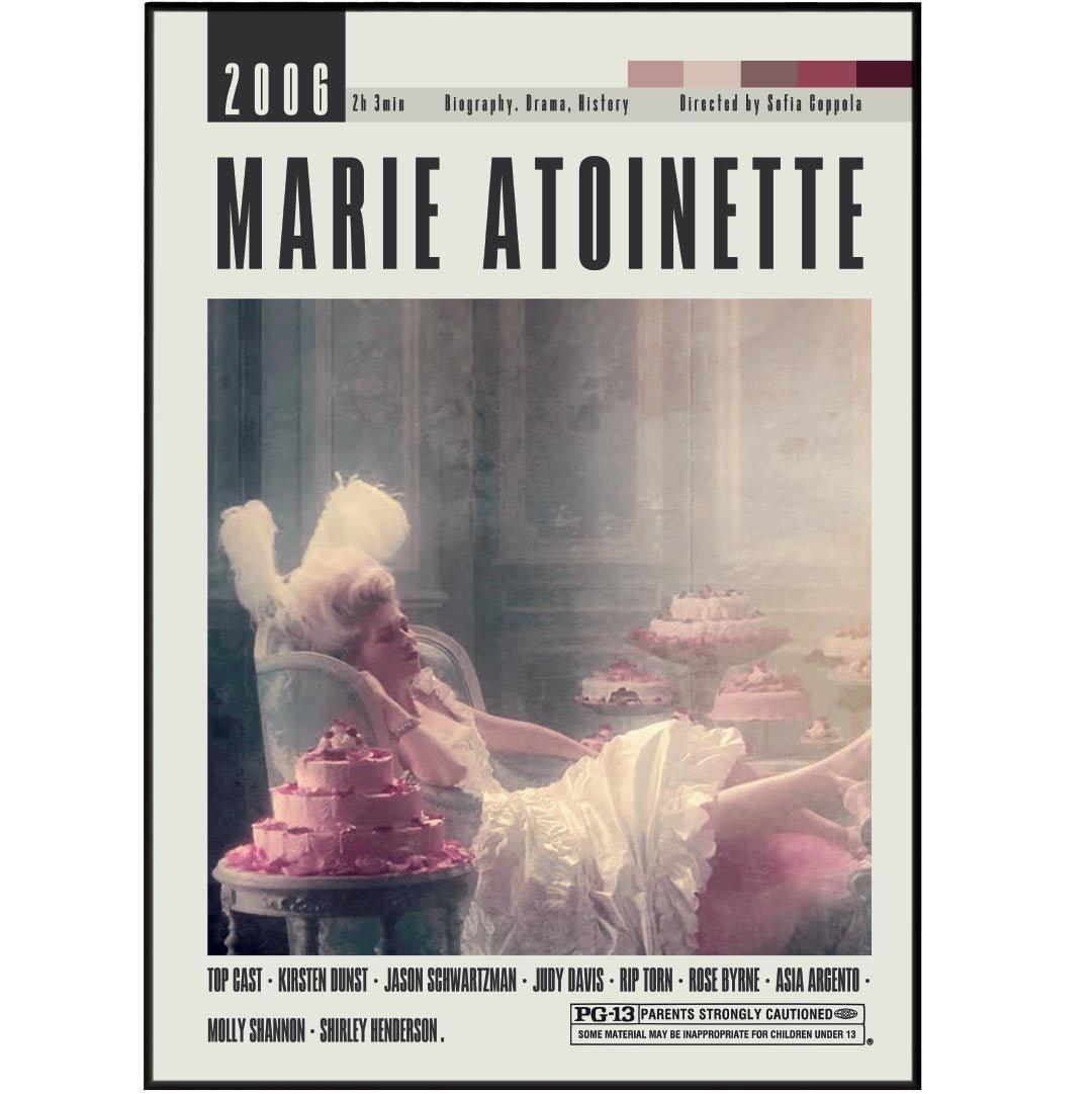 Marie Antoinette Poster | Sofia Coppola Movies - 98typesModern Minimal Movies