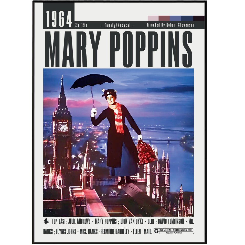 Mary Poppins 1964 Film Poster - 98types