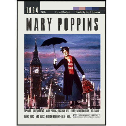 Mary Poppins Posters | Robert Stevenson Movies - 98typesModern Minimal Movies