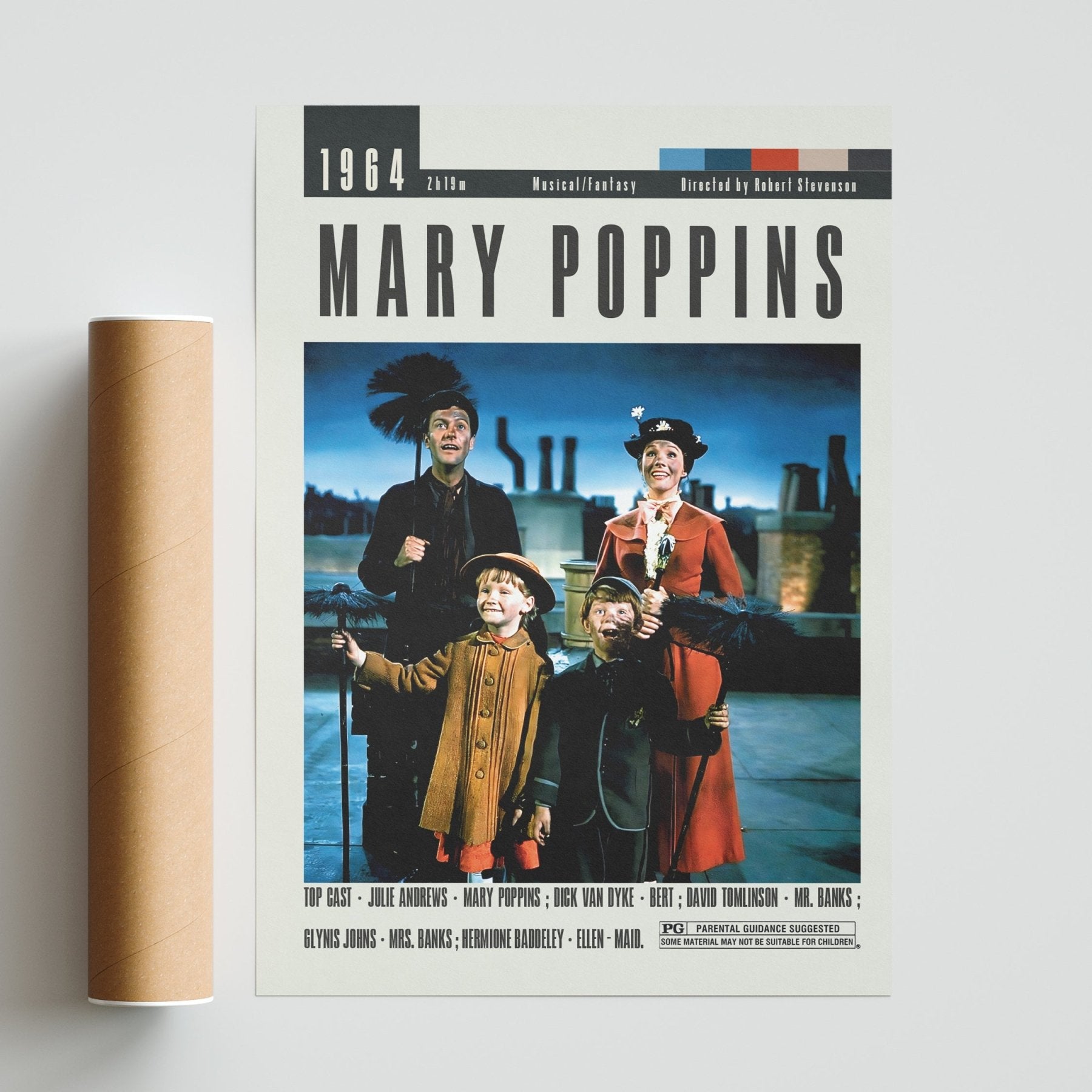 Mary Poppins Posters | Robert Stevenson Movies - 98typesModern Minimal Movies