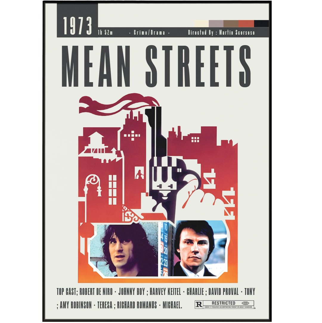 Mean Streets Movie Poster - 98typesModern Minimal Movies