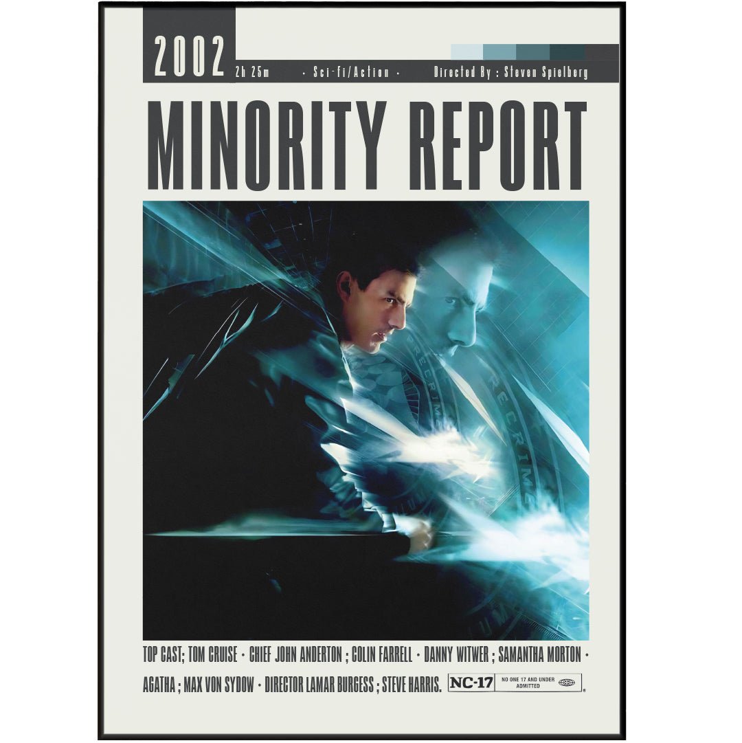 Minority Report Movie Poster - 98typesModern Minimal Movies