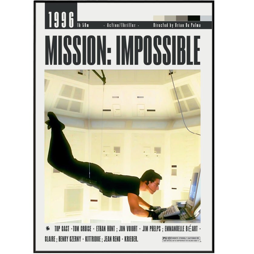 Mission Impossible 1996 Movie Posters - 98typesModern Minimal Movies