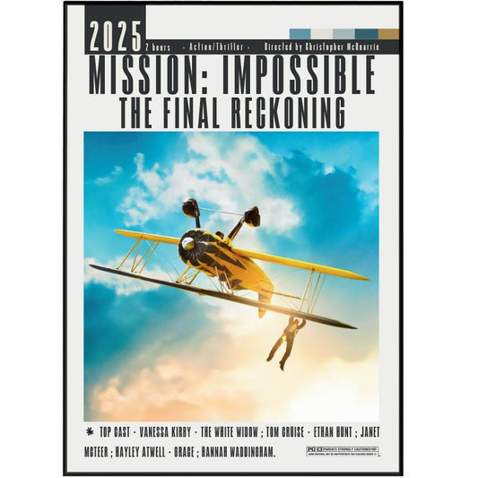 Mission Impossible the final reckoning 2025 Movie Posters - 98typesModern Minimal Movies