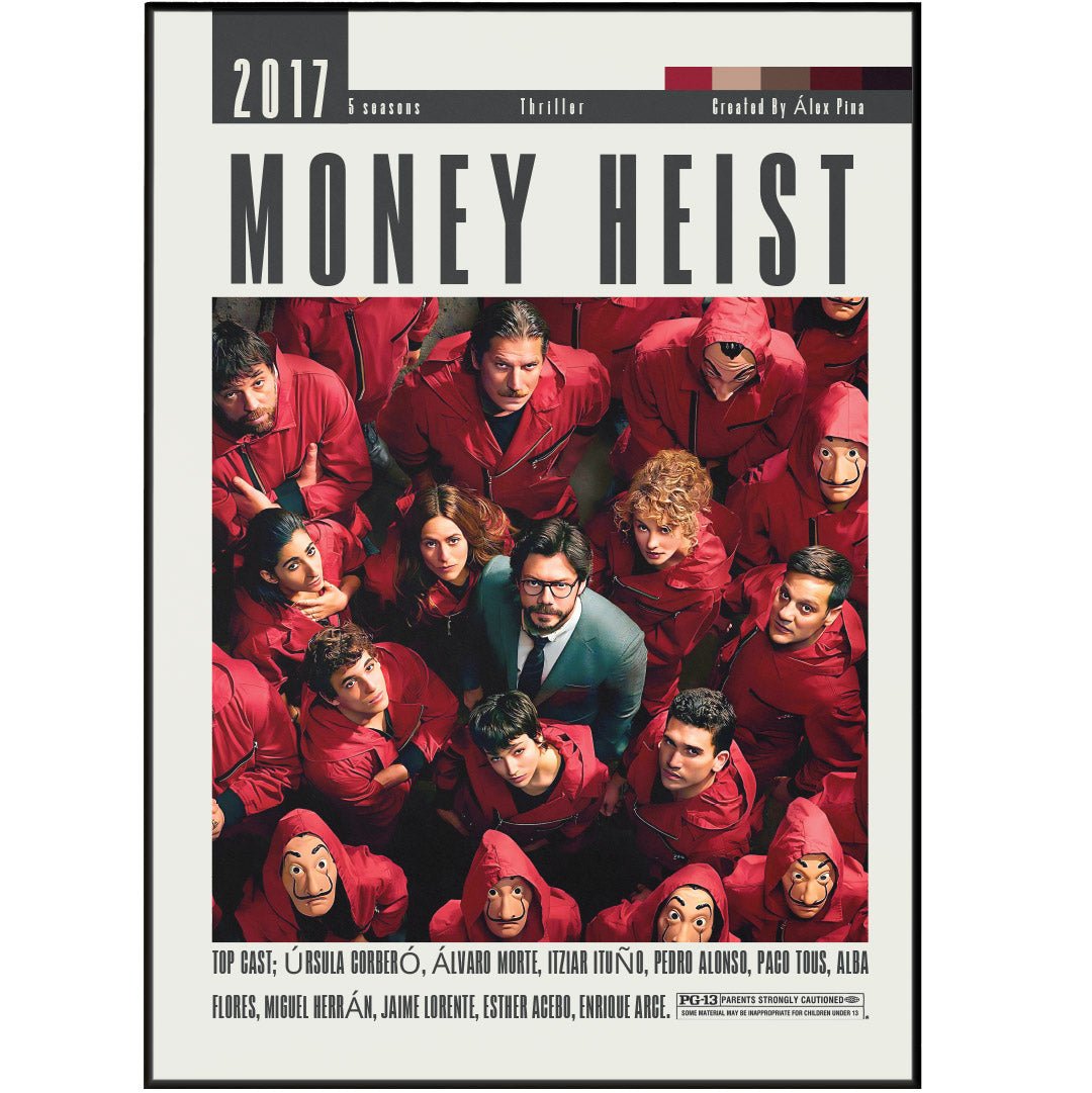 Money Heist TV Series Posters - 98typesModern Minimal Movies