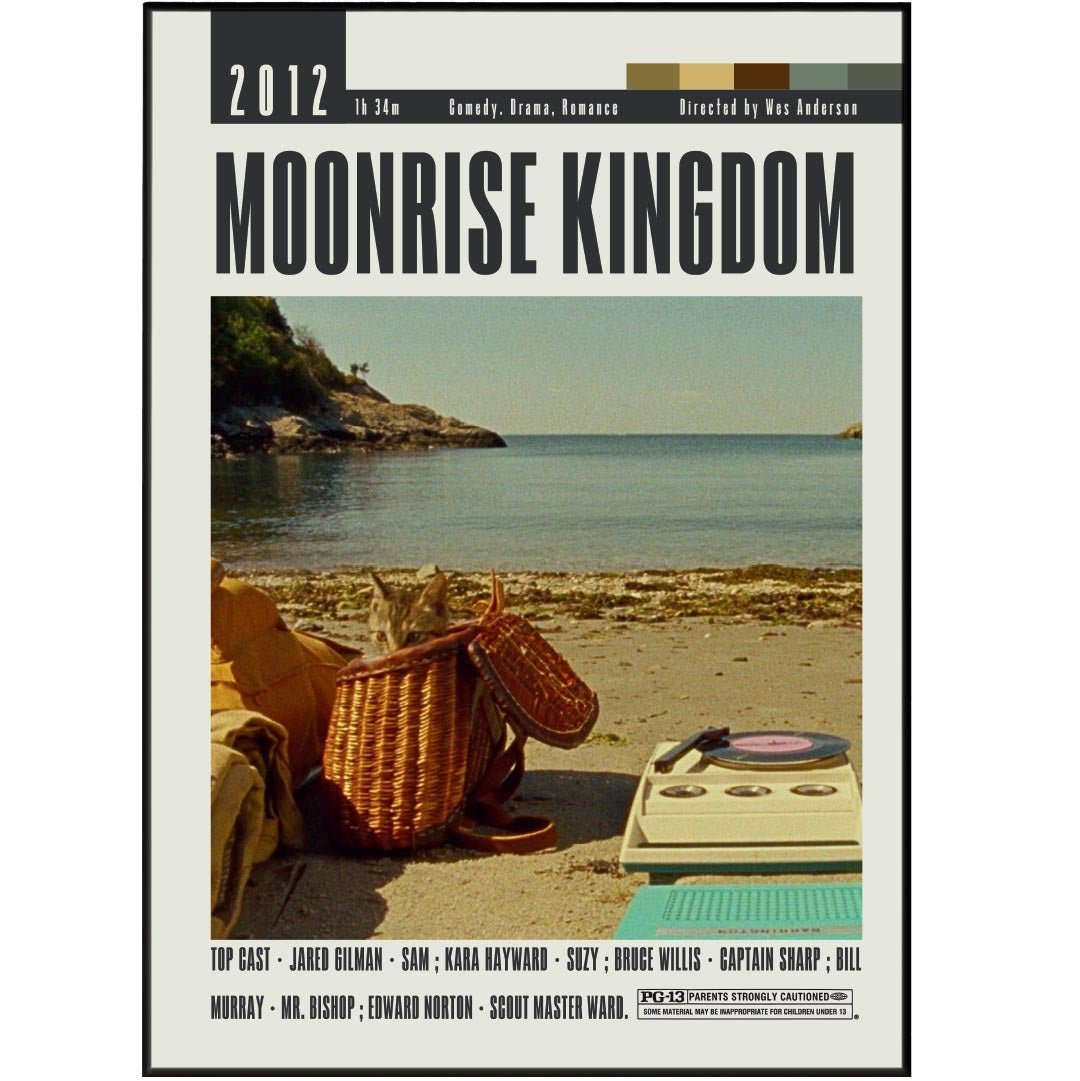 Moonrise Kingdom Poster | Wes Anderson Movies - 98typesModern Minimal Movies