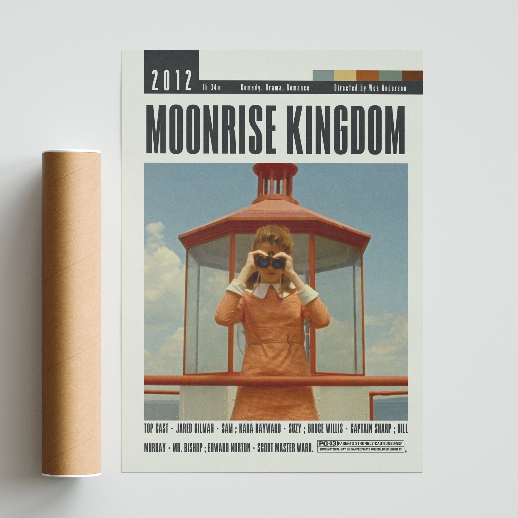 Moonrise Kingdom Poster | Wes Anderson Movies - 98typesModern Minimal Movies