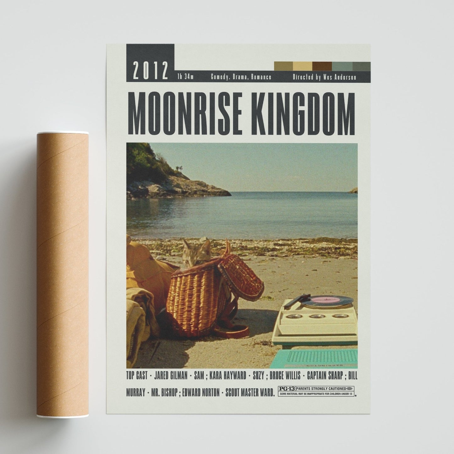 Moonrise Kingdom Poster | Wes Anderson Movies - 98typesModern Minimal Movies