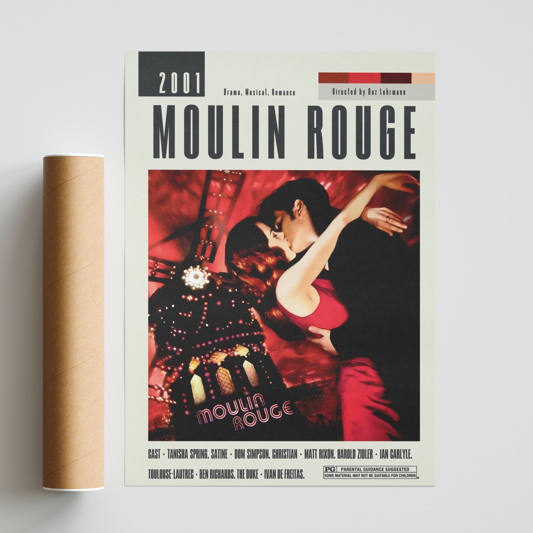 Moulin Rouge Poster | Baz Luhrmann Films - 98typesModern Minimal Movies