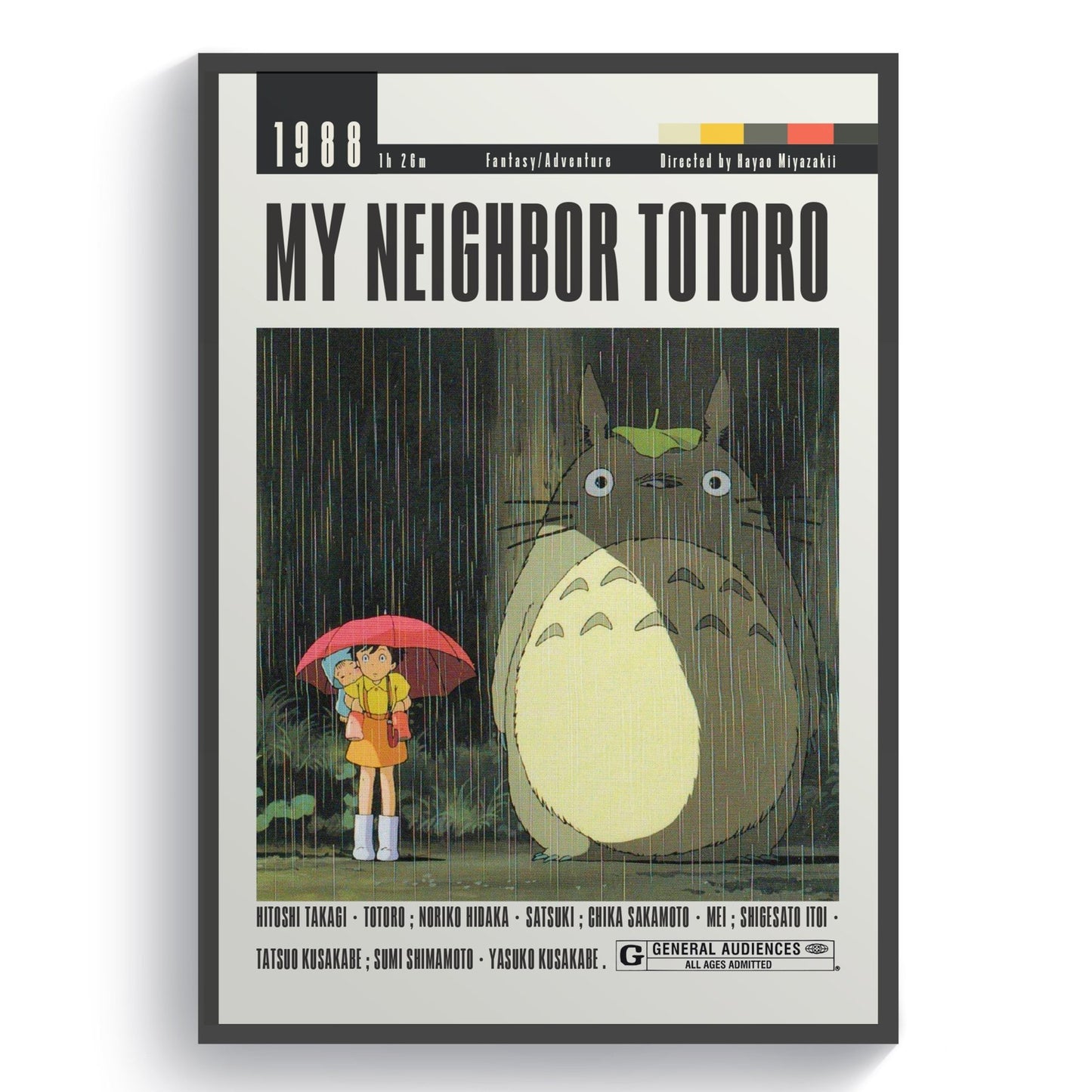 My Neighbor Totoro Movie | Classic Anime Film Posters - 98typesModern Minimal Movies