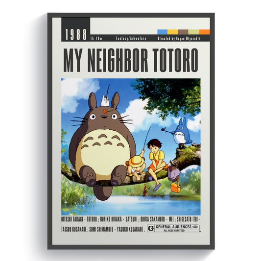 My Neighbor Totoro Movie | Classic Anime Film Posters - 98typesModern Minimal Movies