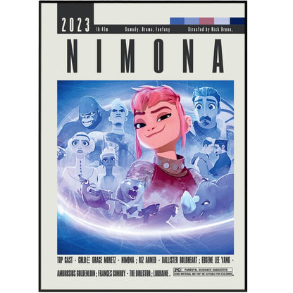 Nimona Poster | Nick Bruno Movies - 98typesModern Minimal Movies