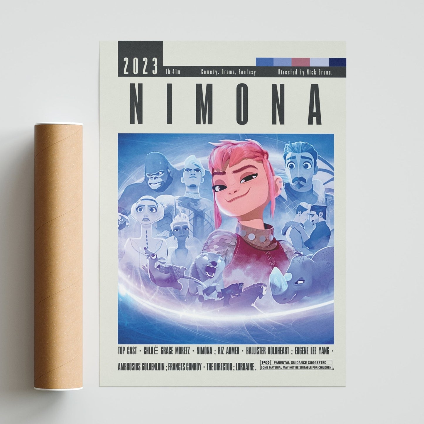 Nimona Poster | Nick Bruno Movies - 98typesModern Minimal Movies