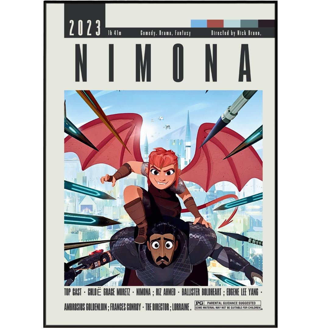 Nimona Poster | Nick Bruno Movies - 98typesModern Minimal Movies