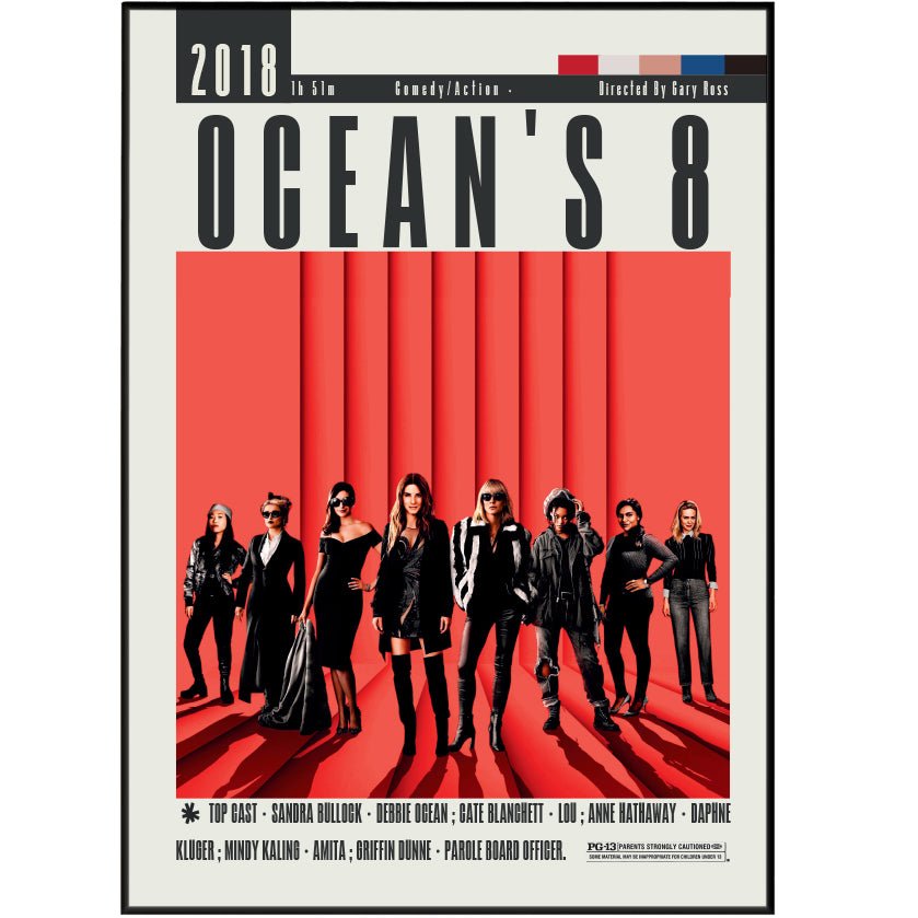 Ocean's 8 Movie Posters - 98typesModern Minimal Movies