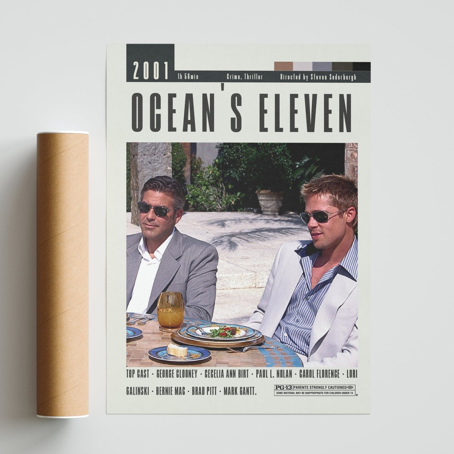 Ocean's Eleven Poster | Steven Soderbergh Movies - 98typesModern Minimal Movies