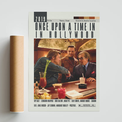 Once Upon a Time in Hollywood Poster | Quentin Tarantino Movies - 98typesModern Minimal Movies