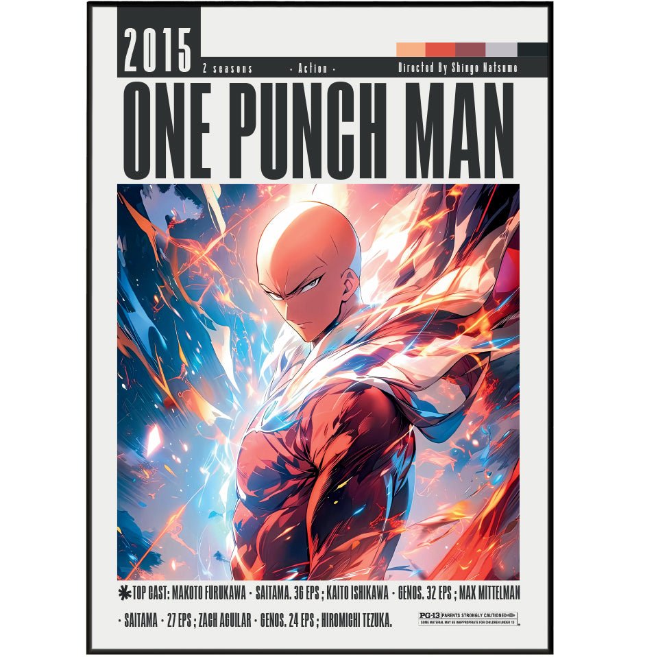 One Punch Man Film Posters - 98typesModern Minimal Movies