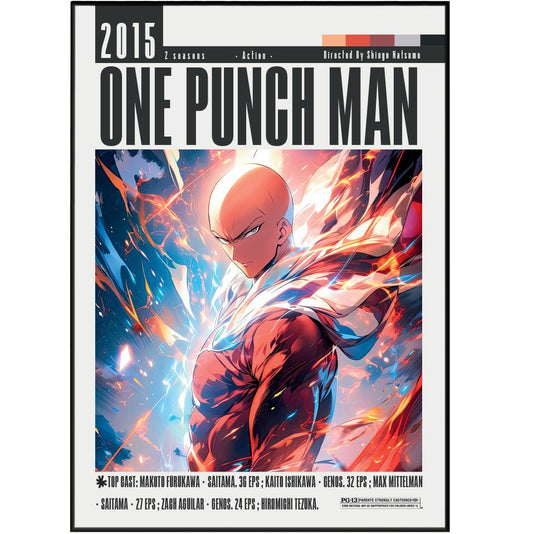 One Punch Man Film Posters - 98typesModern Minimal Movies