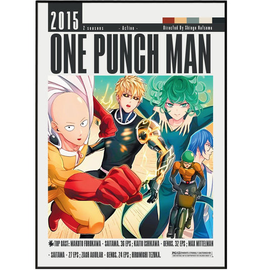 One Punch Man Film Posters - 98typesModern Minimal Movies