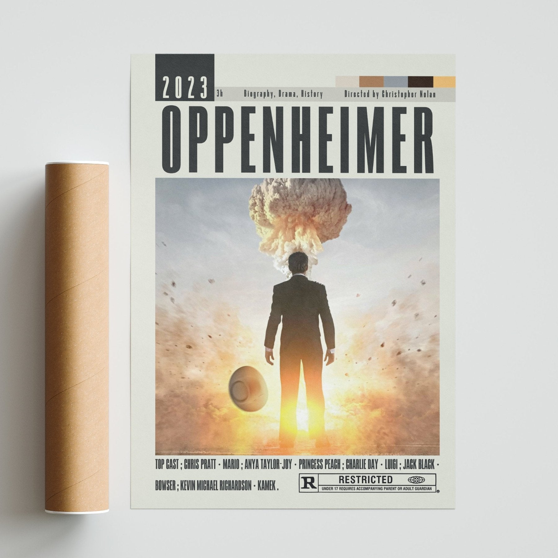 Oppenheimer Poster | Christopher Nolan Movie - 98typesModern Minimal Movies