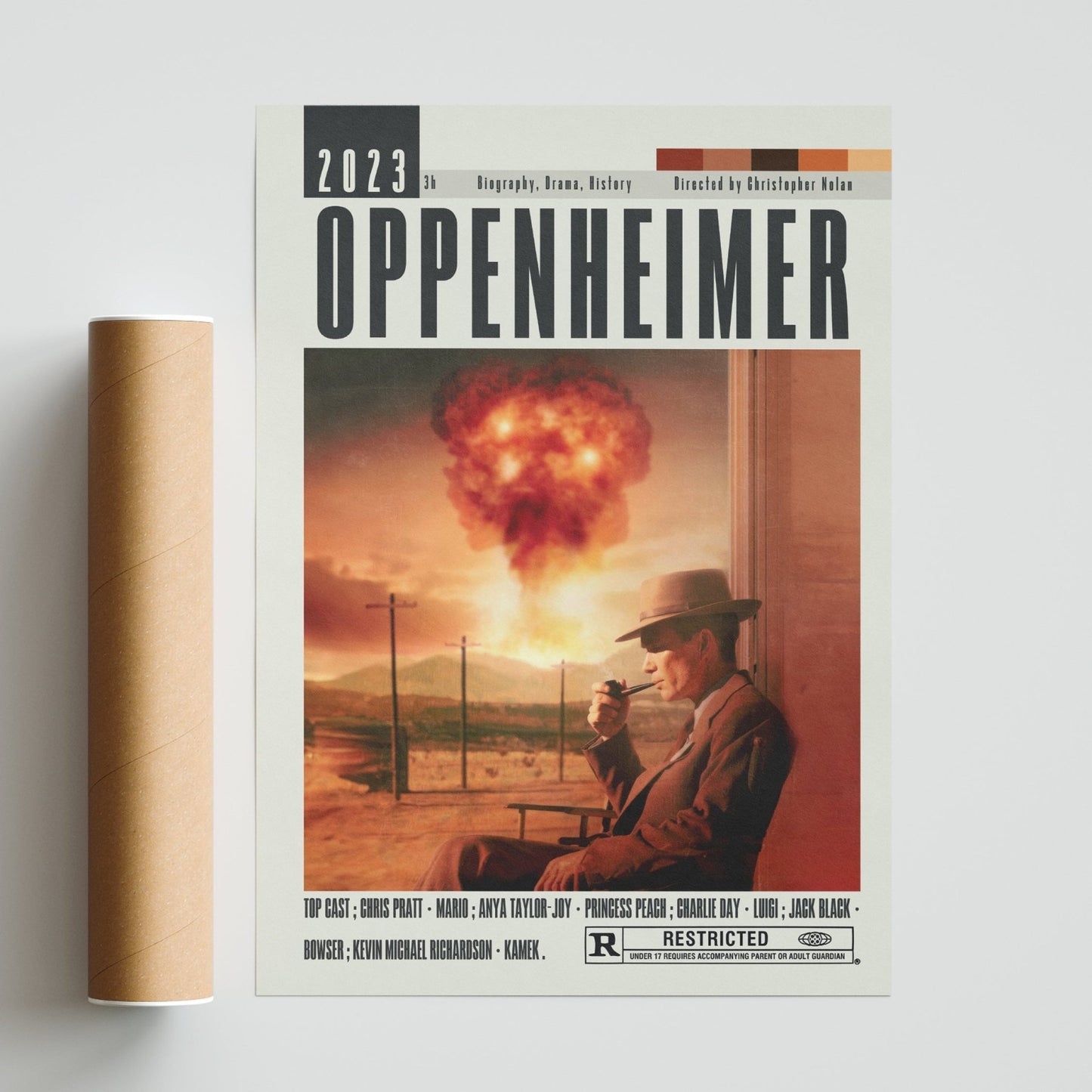 Oppenheimer Poster | Christopher Nolan Movie - 98typesModern Minimal Movies