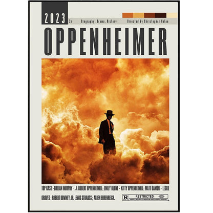 Oppenheimer Poster | Christopher Nolan Movie - 98typesModern Minimal Movies