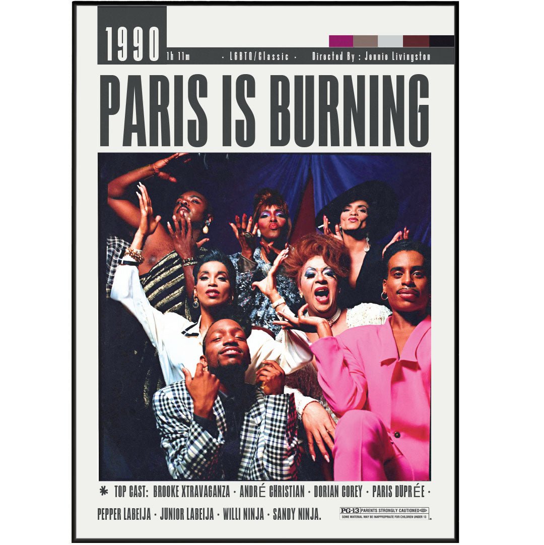 Paris Is Burning Movie Poster - 98typesModern Minimal Movies