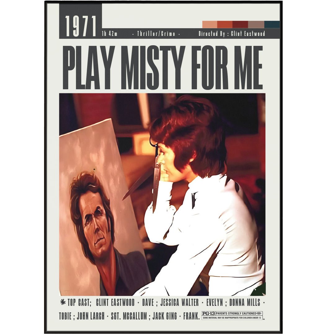 Play Misty for Me Movie Poster - 98typesModern Minimal Movies