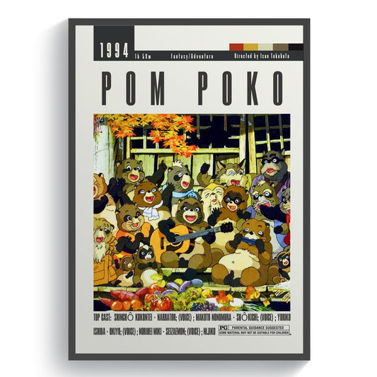 Pom Poko Poster Movies - 98typesModern Minimal Movies