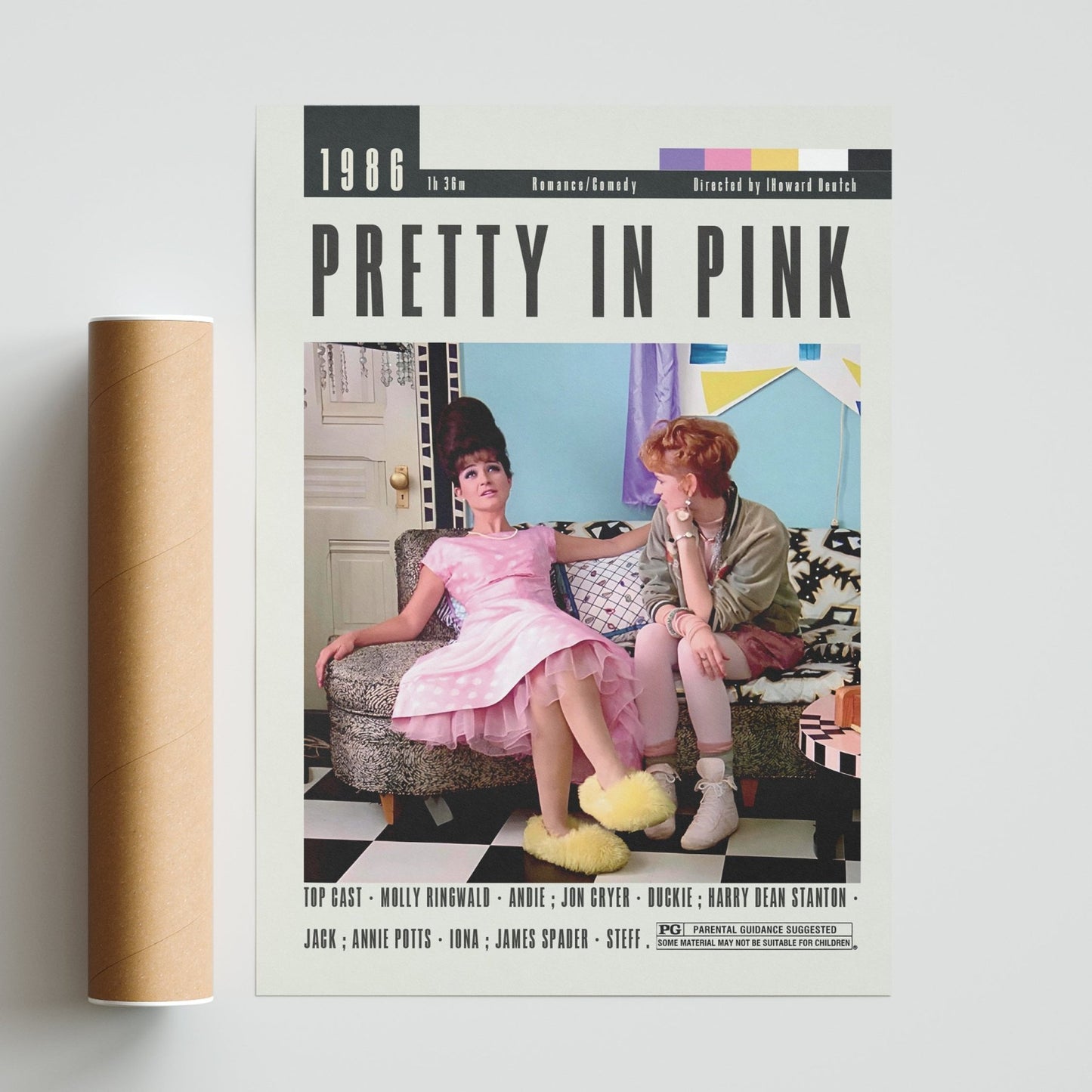 Pretty in Pink Poster | Howard Deutch Movies - 98typesModern Minimal Movies