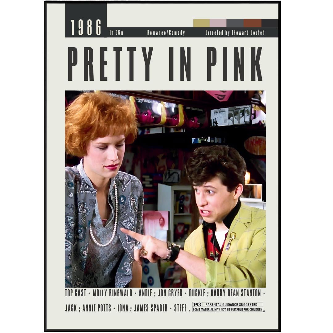 Pretty in Pink Poster | Howard Deutch Movies - 98typesModern Minimal Movies