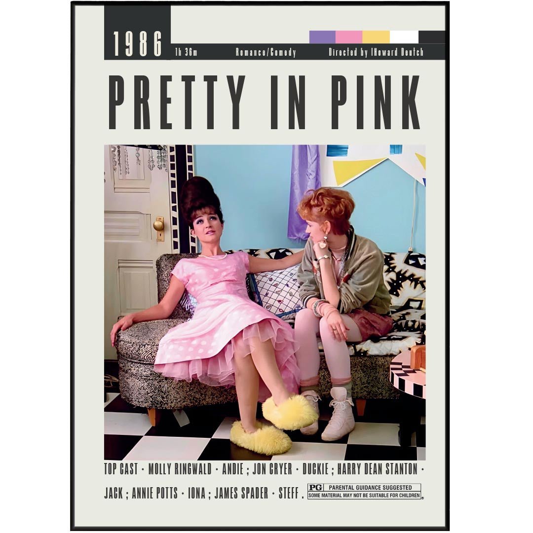 Pretty in Pink Poster | Howard Deutch Movies - 98typesModern Minimal Movies