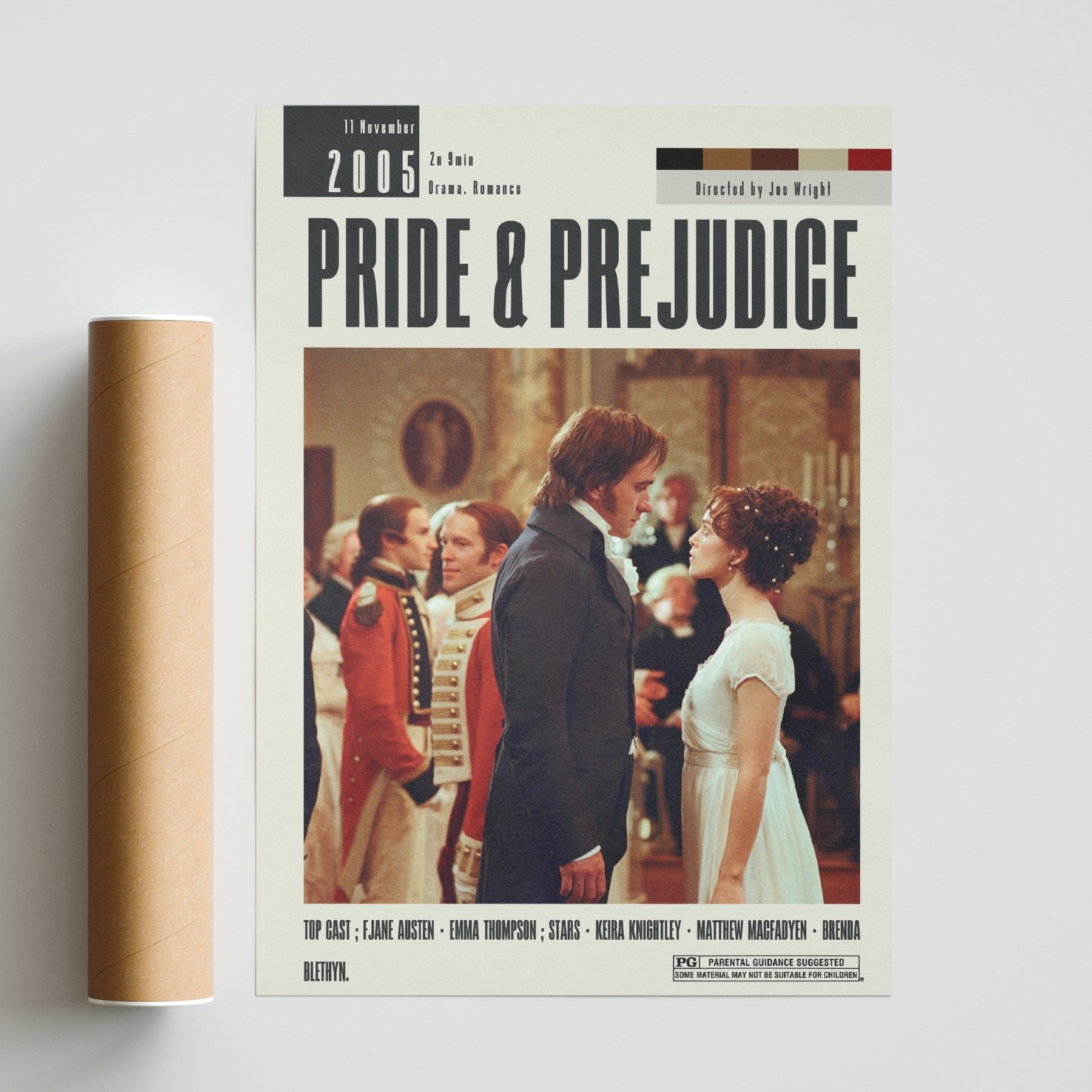 Pride & Prejudice Poster | Joe Wright Movies - 98typesModern Minimal Movies