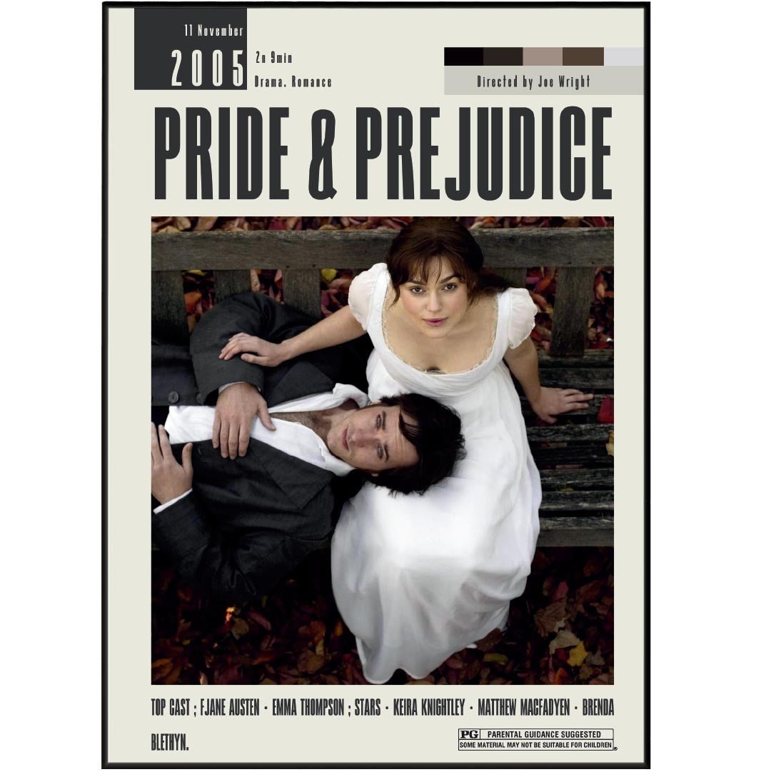 Pride & Prejudice Poster | Joe Wright Movies - 98typesModern Minimal Movies