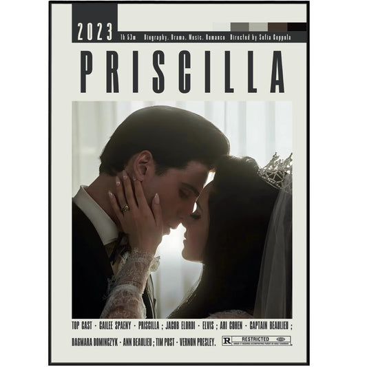 Priscilla Poster | Sofia Coppola Movies - 98typesModern Minimal Movies