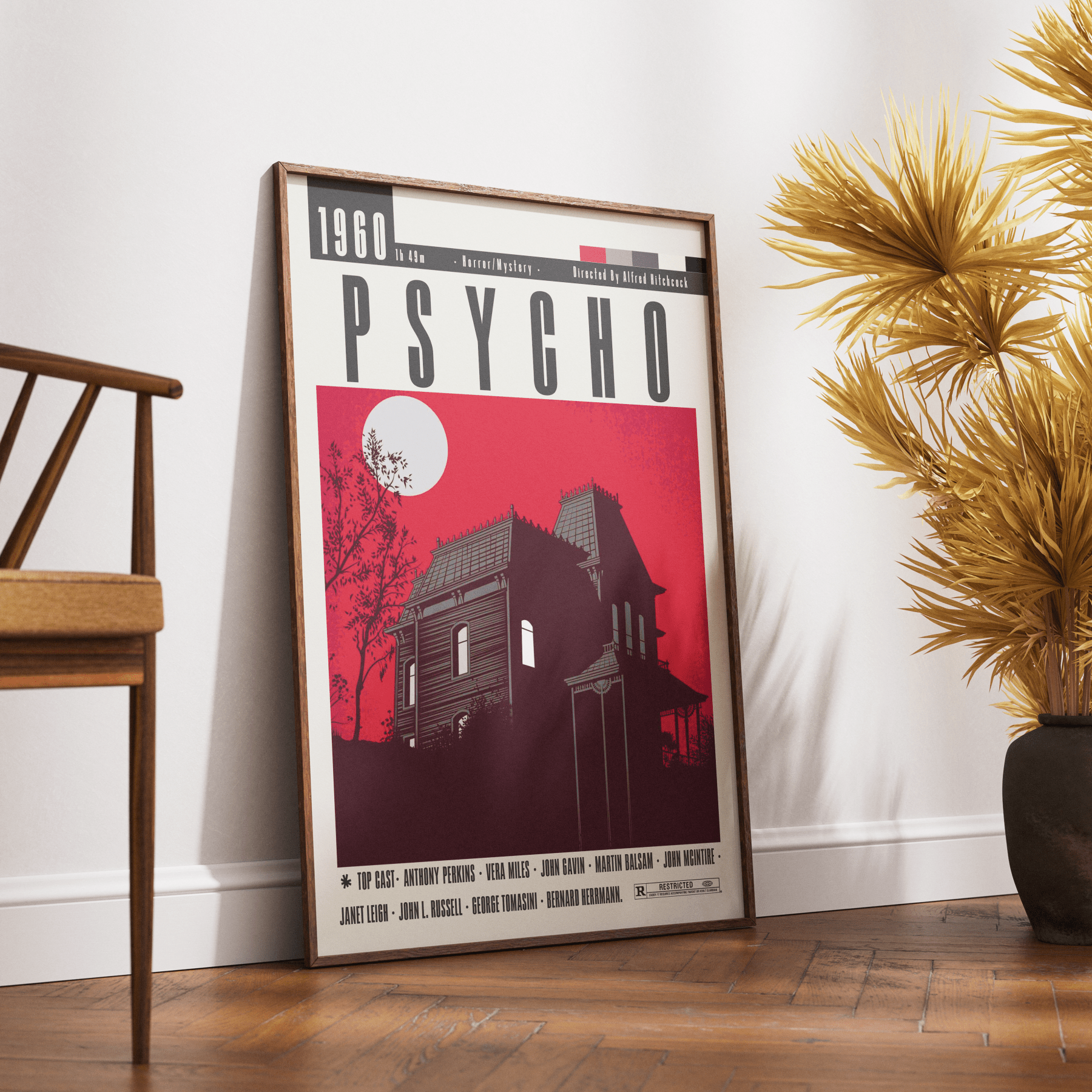 Psycho Posters | Alfred Hitchcock Films - 98typesModern Minimal Movies