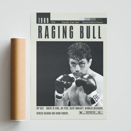 Raging Bull Poster | Martin Scorsese Movies - 98typesModern Minimal Movies