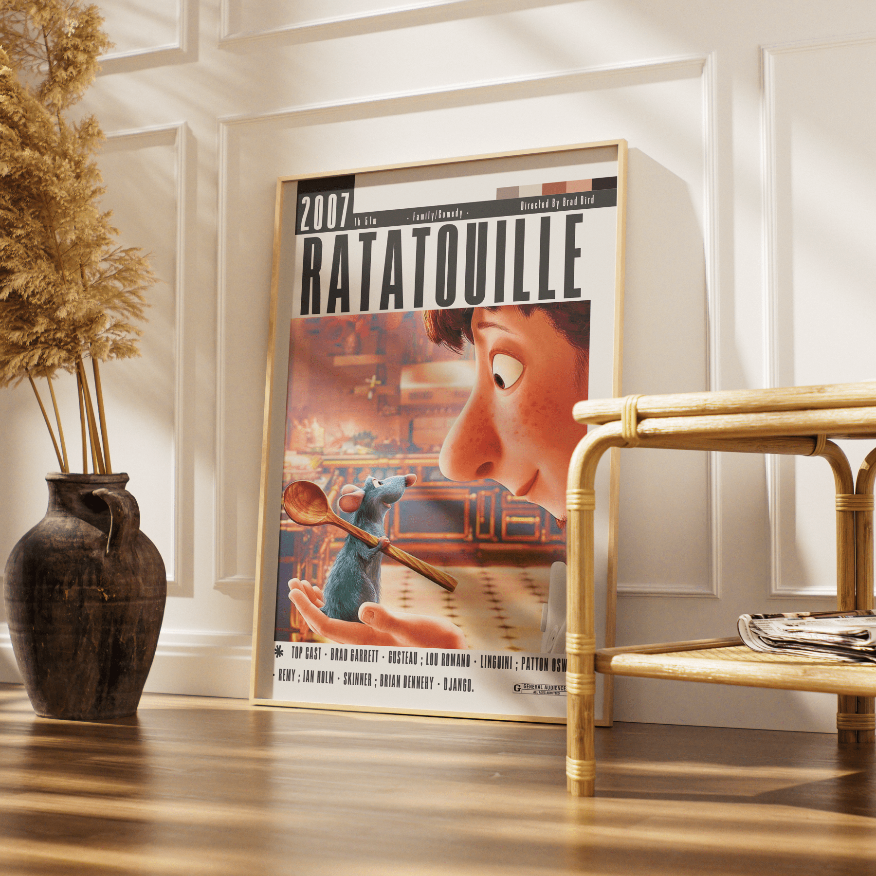 Ratatouille (2007) Poster - 98typesModern Minimal Movies