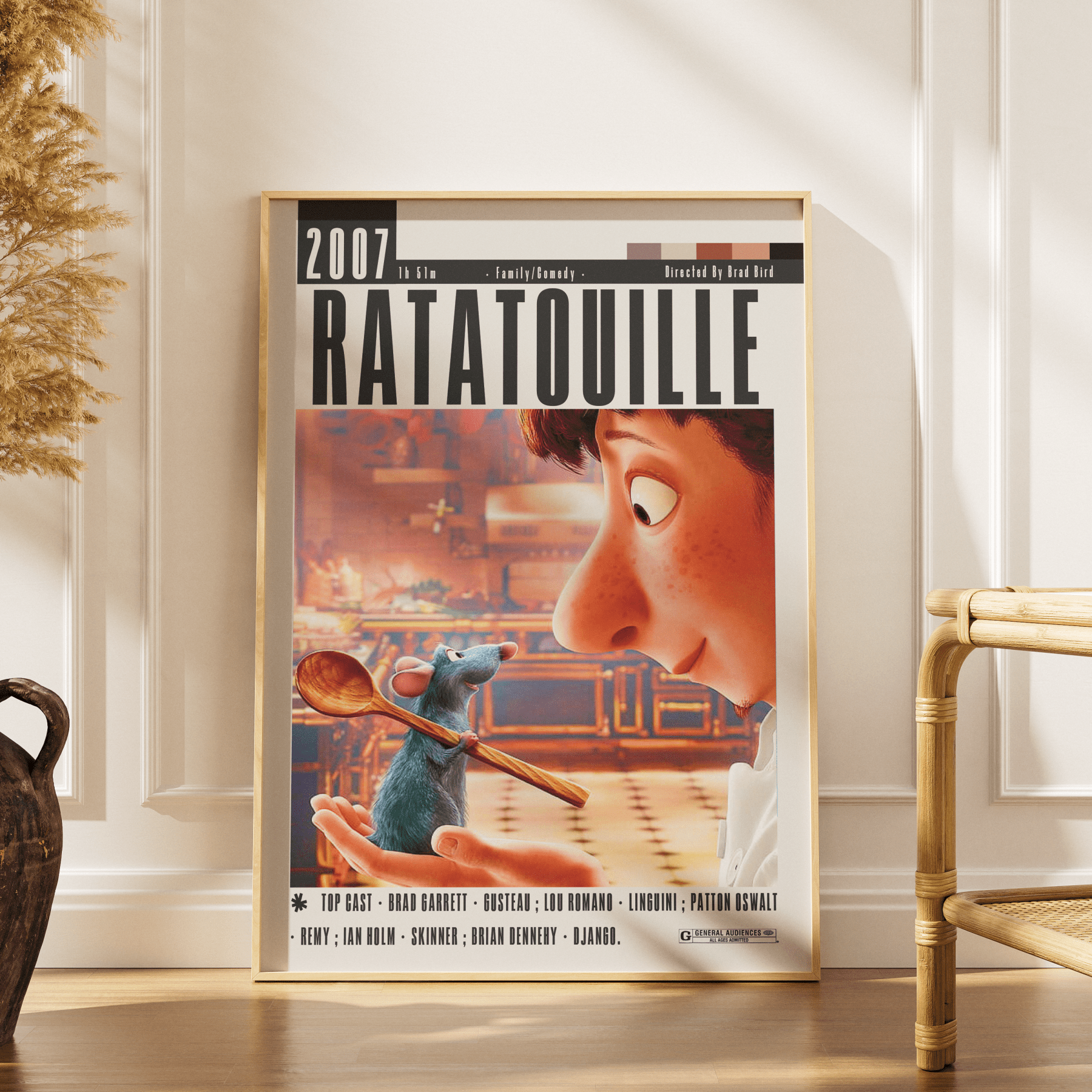 Ratatouille (2007) Poster - 98typesModern Minimal Movies