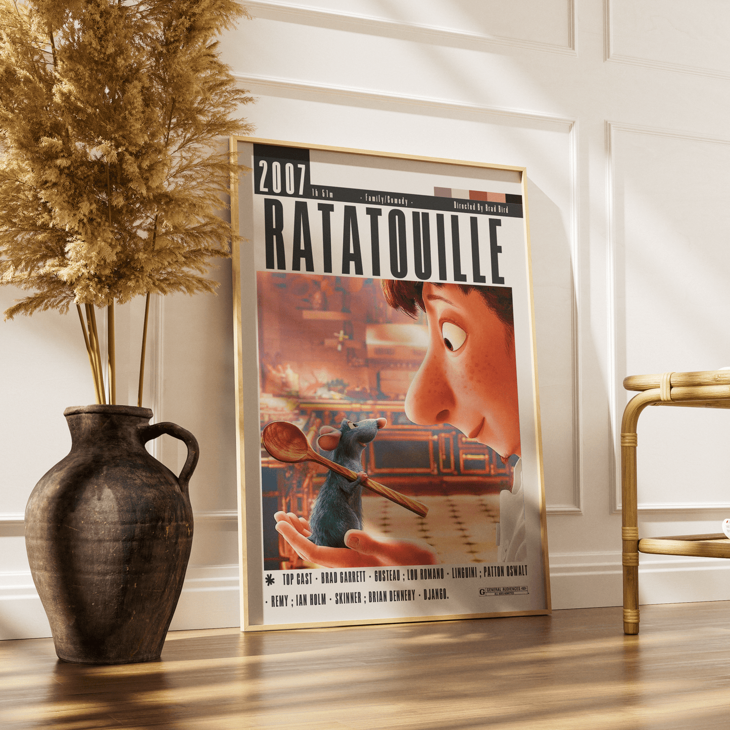 Ratatouille (2007) Poster - 98typesModern Minimal Movies