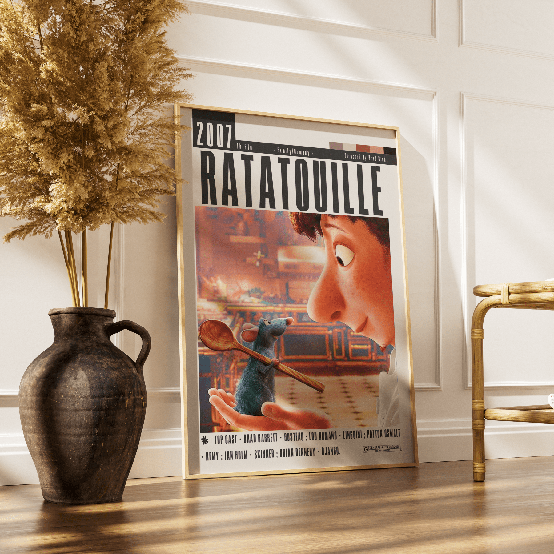 Ratatouille (2007) Poster - 98typesModern Minimal Movies
