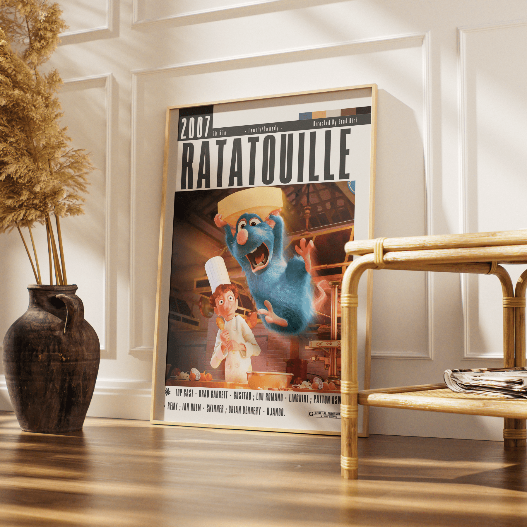 Ratatouille Poster | Brad Bird Films - 98typesModern Minimal Movies