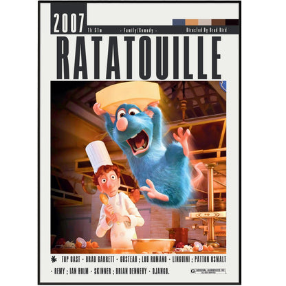 Ratatouille Poster | Brad Bird Films - 98typesModern Minimal Movies
