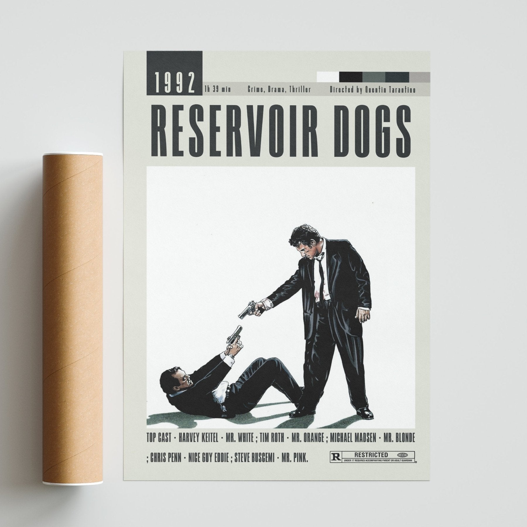 Reservoir Dogs Poster | Quentin Tarantino Movies - 98typesModern Minimal Movies