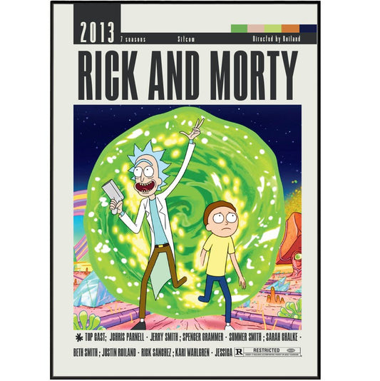 Rick and Morty Tv Serie Posters - 98typesModern Minimal Movies
