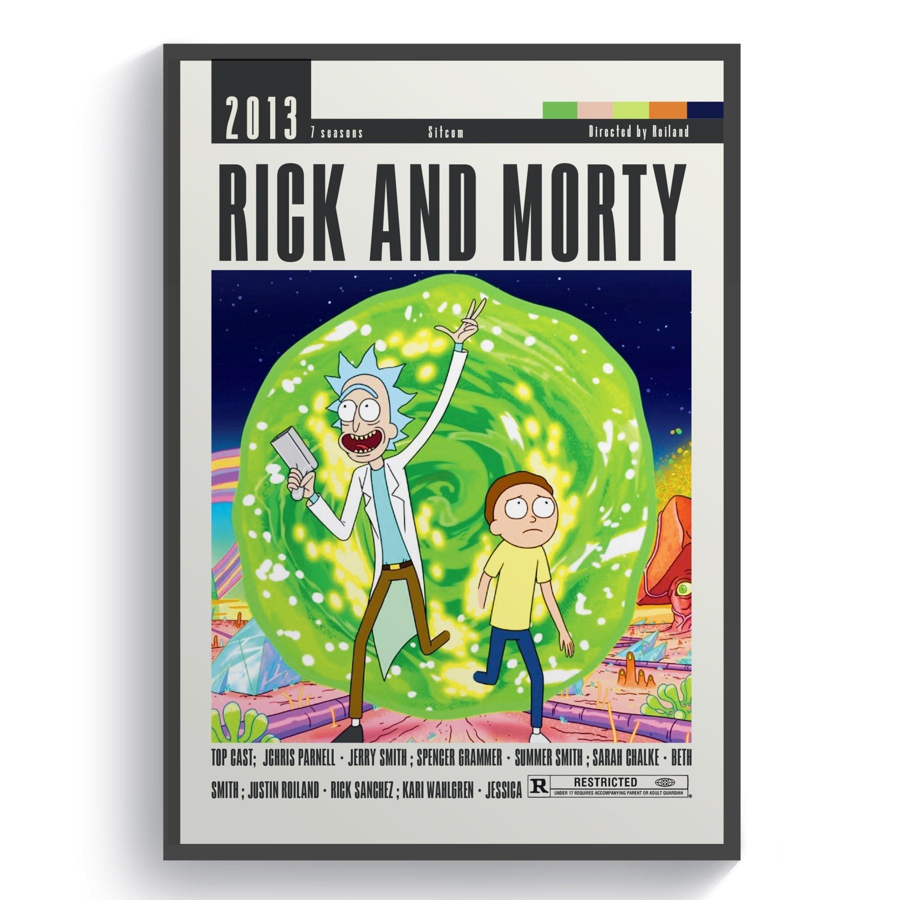 Rick and Morty Tv Serie Posters - 98typesModern Minimal Movies